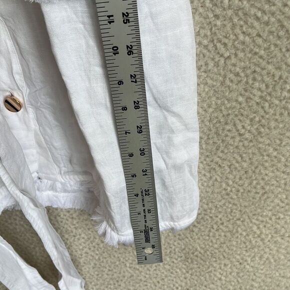 J. Crew White Sleeveless Dress with Gold Buttons - Picture 8 of 10